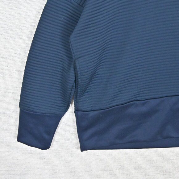 Nike Dri-Fit Just Do It Big Logo Activewear Athletic Navy Blue Sweatshirt Sz XL - Picture 6 of 16